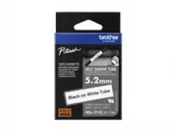 BROTHER Heat Shrink Tube Black on White 5.2mm