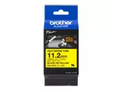 BROTHER Heat Shrink Tube Black on Yellow 11.2mm