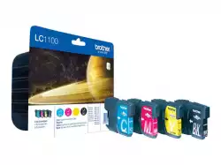 BROTHER LC-1100 ink cartridge black and tri-colour standard capacity black 9.5ml colour 7.5ml black 450 pages colour 325p 4-p
