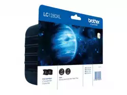 BROTHER LC-1280 ink cartridge black extra high capacity 2x 2.400 pages 1-pack blister without alarm