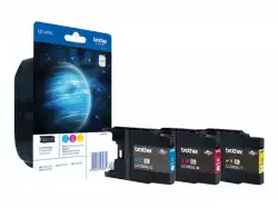 BROTHER LC-1280 ink cartridge cyan magenta and yellow extra high capacity 3x 1.200 pages 1-pack blister without alarm