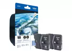 BROTHER LC-985 ink cartridge black standard capacity 2 x 300 pages 2-pack blister without alarm