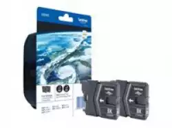 BROTHER LC-985 ink cartridge black standard capacity 2 x 300 pages 2-pack blister without alarm
