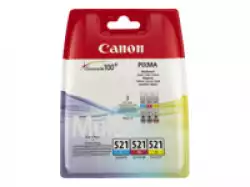 CANON CLI-521 C/M/Y ink cartridge cyan magenta and yellow 1-pack blister with security