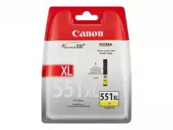 CANON CLI-551XL Y BL ink cartridge yellow 695 pages 1-pack blister with alarm