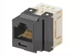 Cat 6 UTP NetKey™ universal keystone jack black, RoHS complaint