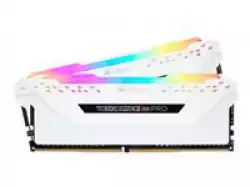 CORSAIR 16GB RAMKit 2x8GB DDR4 3200MHz 2x288 DIMM Unbuffered 16-18-18-36 Vengeance RGB Pro White Heat Spreader RGB LED 1.35V XMP2.0