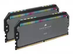 CORSAIR DOMINATOR PLATINUM RGB 64GB 2x32GB DDR5 5200MT/s DIMM Unbuffered 40-40-40-77 Std PMIC AMD EXPO Cool Grey Heatspreader 1.25V