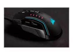 CORSAIR GLAIVE RGB PRO Comfort FPS/MOBA Gaming Mouse with Interchangeable Grips Black Backlit RGB LED 18000 DPI Optical EU