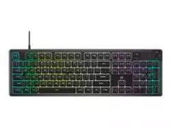 Corsair K55 CORE RGB Gaming Keyboard - Black, Fully customizable ten-zone RGB backlight, dedicated media control buttons