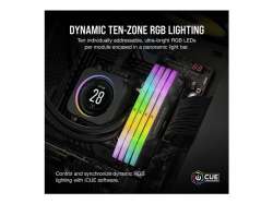 CORSAIR VENGEANCE RGB 32GB 2x16GB DDR5 6000MT/s DIMM Unbuffered 36-44-44-96 Std PMIC XMP 3.0 Black Heatspreader PCB 1.4V