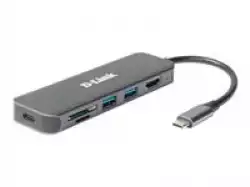 D-Link 6-in-1 USB-C Hub with HDMI/Card Reader/Power Delivery