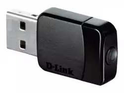 Безжичен адаптер D-Link DWA-171, Dual band, AC600 MU-MIMO, 2.4GHz, USB 2.0, Черен