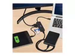 EATON TRIPPLITE USB-C Multiport Adapter - 4K 60 HDMI 3 USB-A Hub Ports 100W PD Charging HDR HDCP 2.2
