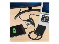 EATON TRIPPLITE USB-C Multiport Adapter - 4K 60 HDMI 3 USB-A Hub Ports 100W PD Charging HDR HDCP 2.2