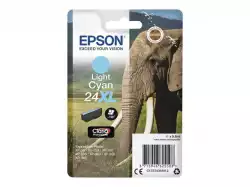 EPSON 5LB 24XL ink cartridge light cyan high capacity 9.8ml 740 pages 1-pack blister without alarm