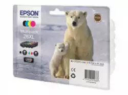 EPSON 3LB 26XL ink cartridge black and tri-colour high capacity 41.3ml 1-pack blister without alarm