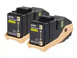 Epson AL-C9300N Double Pack Toner Cartridge Yellow, 7.5k x2