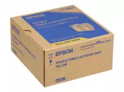 Epson AL-C9300N Double Pack Toner Cartridge Yellow, 7.5k x2