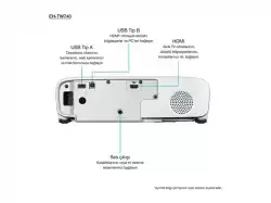 EPSON EH-TW740 3LCD projector portable 3300lm white 3300lm colour FHD 1920x1080 16:9 1080p