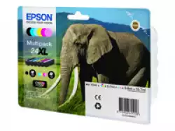 EPSON 3LB Ink Cartridge 24XL Claria Photo HD Ink black and five colour standard capacity 55.7ml 1-pack blister without alarm