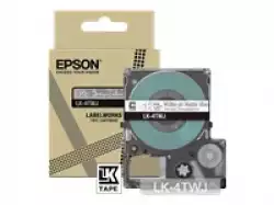 EPSON Matte Tape Clear/White 12mm 8m LK-4TWJ