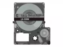 EPSON Metallic Tape Silver/Black 18mm 9m LK-5SBM                          