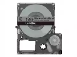 EPSON Metallic Tape Silver/Black 18mm 9m LK-5SBM