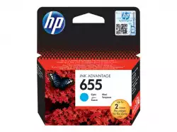 HP 655 original Ink cartridge CZ110AE BHK cyan standard capacity 600 pages 1-pack