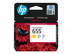 HP 655 original Ink cartridge CZ112AE BHK yellow standard capacity 600 pages 1-pack