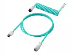 HP HyperX USB-C Coiled Cable Light Green-White