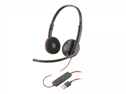HP Poly Blackwire 3220 Stereo USB-C Headset +USB-C/A Adapter Bulk SmartBuy