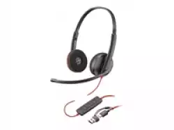 HP Poly Blackwire 3220 Stereo USB-C Headset +USB-C/A Adapter