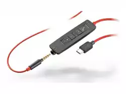 HP Poly Blackwire 3225 Stereo USB-C Headset +3.5mm Plug +USB-C/A Adapter Bulk