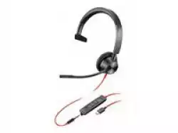 HP Poly Blackwire 3315 Blackwire 3300 series headset on-ear wired active noise cancelling 3.5mm jack USB-C black