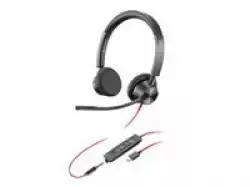 HP Poly Blackwire 3325 Stereo USB-C Headset +3.5mm Plug +USB-C/A Adapter