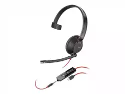 HP Poly Blackwire 5210 Monaural USB-C Headset +3.5mm Plug +USB-C/A Adapter