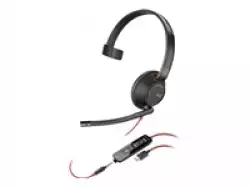 HP Poly Blackwire 5210 Monaural USB-C Headset +3.5mm Plug +USB-C/A Adapter
