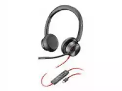 HP Poly Blackwire 8225 Blackwire 8200 series headset on-ear wired active noise cancelling USB-C black Zoom Certified