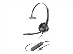 HP Poly EncorePro 310 EncorePro 300 series headset on-ear wired active noise cancelling USB-C black Works With Chromebook Certif