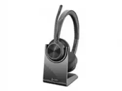HP Poly Voyager 4320 UC Stereo USB-A Headset +BT700 USB-A Adapter +Charging Stand SmartBuy