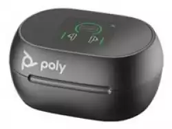 HP Poly Voyager Free 60+ UC Carbon Black Earbuds +BT700 USB-A Adapter +Touchscreen Charge Case                          
