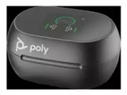 HP Poly Voyager Free 60+ UC M Carbon Black Earbuds +BT700 USB-C Adapter +Touchscreen Charge Case