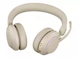 JABRA Evolve2 65 MS Stereo Headset on-ear Bluetooth wireless USB-A noise isolating beige Certified for Microsoft Teams