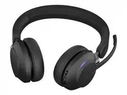 JABRA Evolve2 65 MS Stereo Headset on-ear Bluetooth wireless USB-A noise isolating black Certified for Microsoft Teams                          