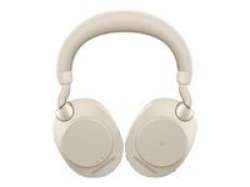 JABRA Evolve2 85 MS Stereo Headset full size Bluetooth wireless wired active noise cancelling 3.5 mm noise isolating beige MS Te
