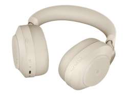 JABRA Evolve2 85 MS Stereo Headset full size Bluetooth wireless wired active noise cancelling 3.5 mm noise isolating beige MS Te