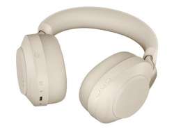 JABRA Evolve2 85 UC Stereo Headset full size Bluetooth wireless wired active noise cancelling 3.5 mm jack noise isolating beige
