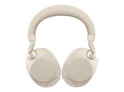 JABRA Evolve2 85 UC Stereo Headset full size Bluetooth wireless wired active noise cancelling 3.5 mm jack noise isolating beige
