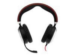 JABRA EVOLVE 80 UC Duo headset only with 3.5mm Jack headband discret boomarm active Noise Cancellation Listen-In